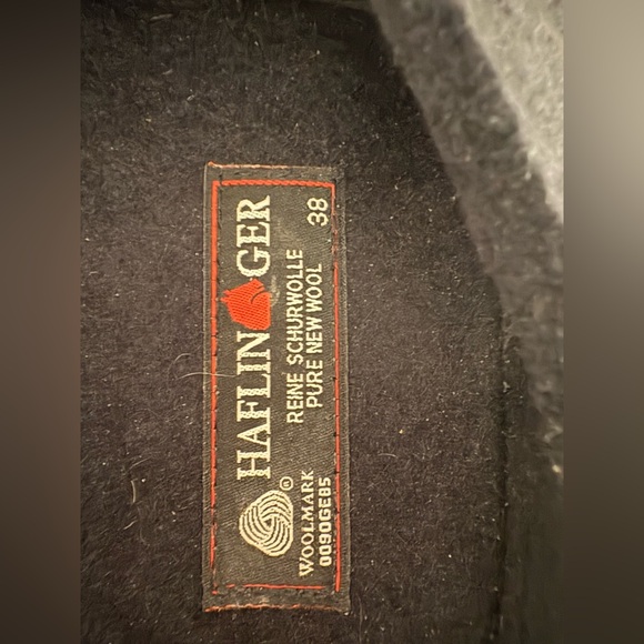 Haflinger Haley Wool Clog in Black with Double Adjustable Buckle, Size 38/7 US - Picture 13 of 13